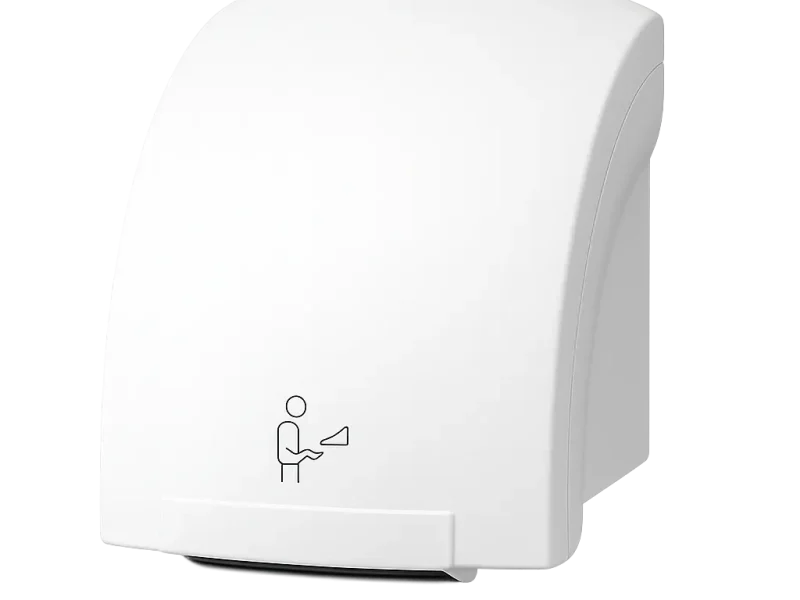 Automatic hand dryer in a Warwick commercial washroom providing fast, touch-free drying for hygiene and efficiency